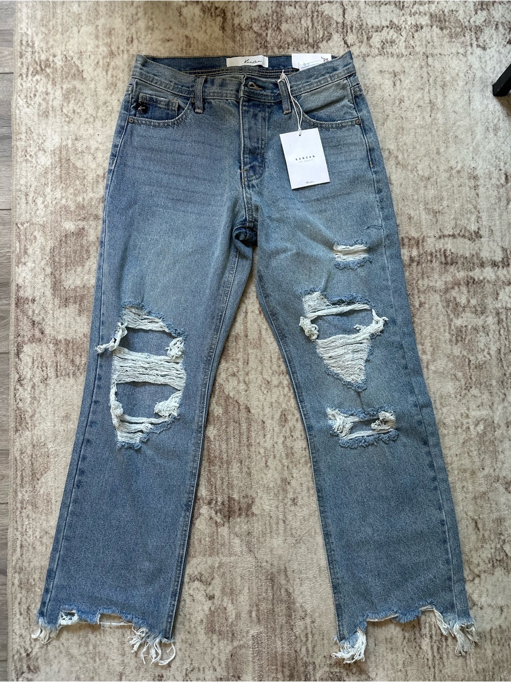 KanCan High-Rise Distressed Light Blue Women's Jeans